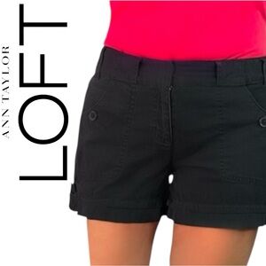 Ann Taylor LOFT Women's Black Cargo Shorts